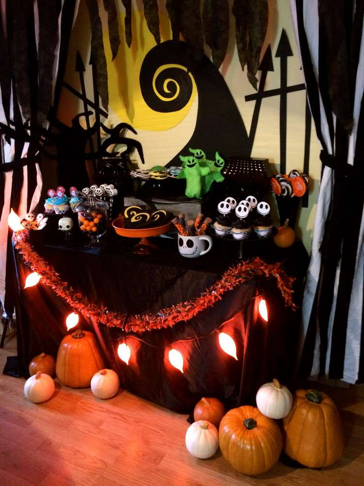 Halloween Theme Birthday Party
 Haunting decorations for the Tim Burton themed Halloween