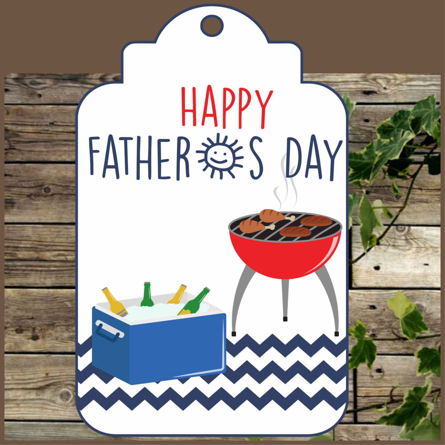 Happy Fathers Day Gift
 BBQ Fathers Day t Tag Instant Download Father s Day