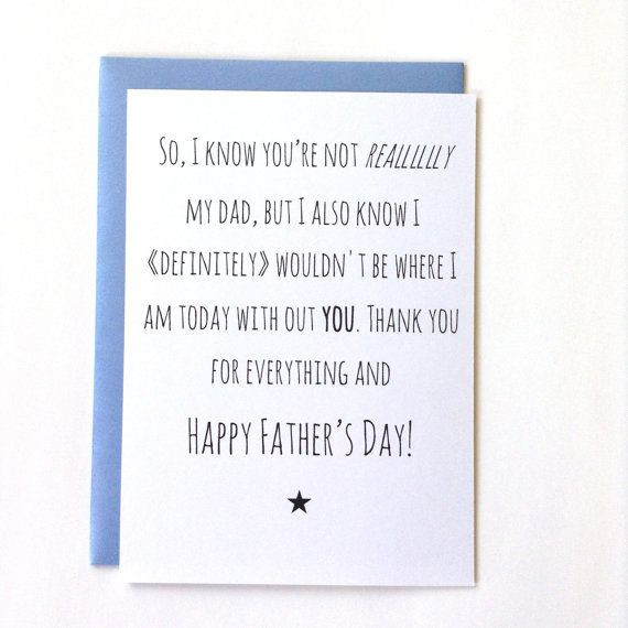 Happy Fathers Day Quotes For Stepdad
 Step Father s Day card for step dad like a by