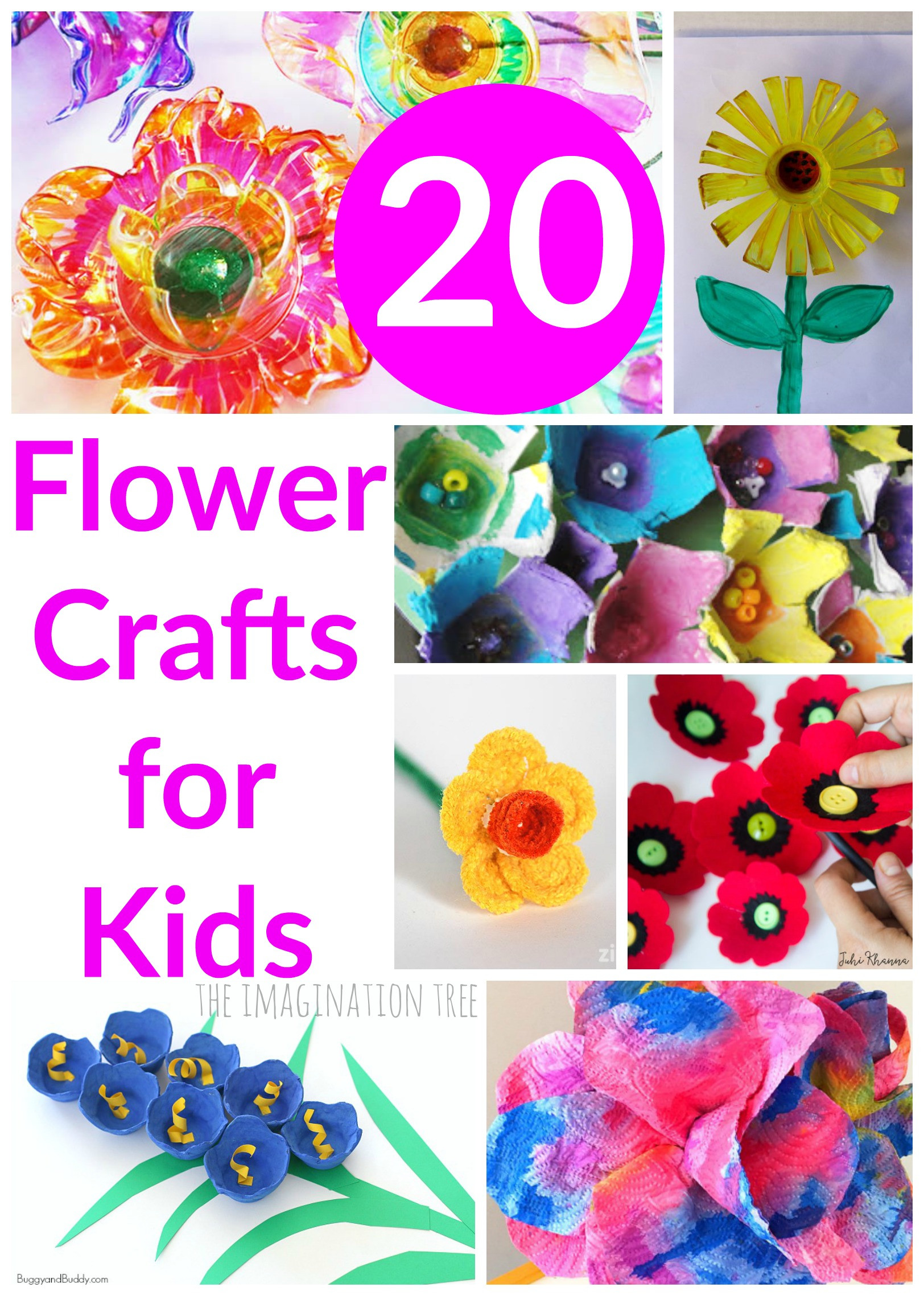 Kids Crafts For Mother's Day
 20 Flower Crafts for Kids The Imagination Tree