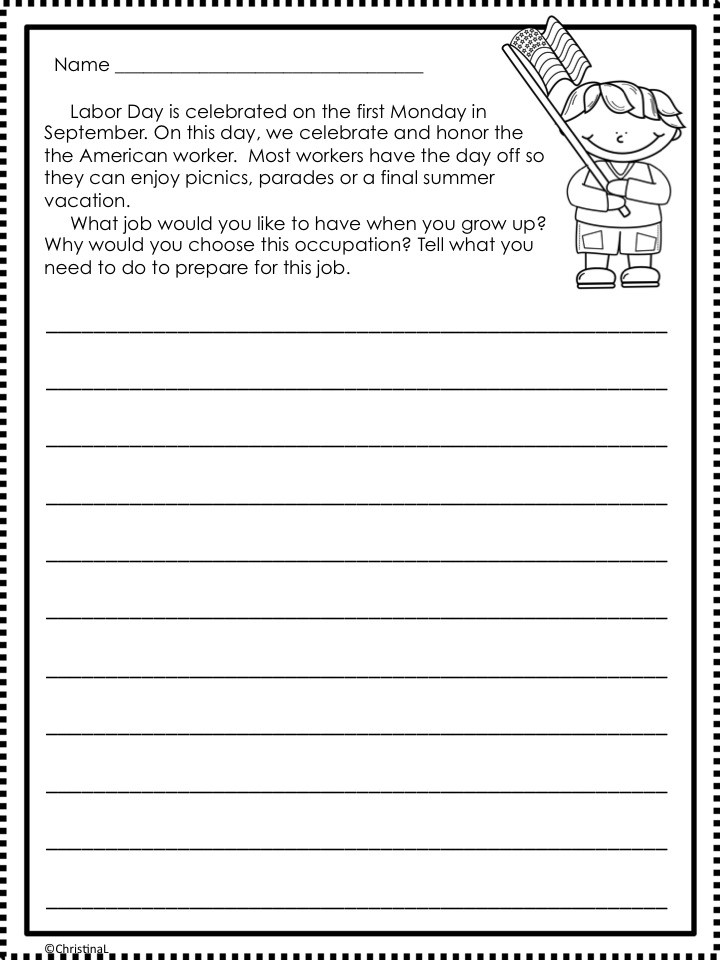 Labor Day Activities For Kids
 Celebrating September Plus Some Free Writing Activities