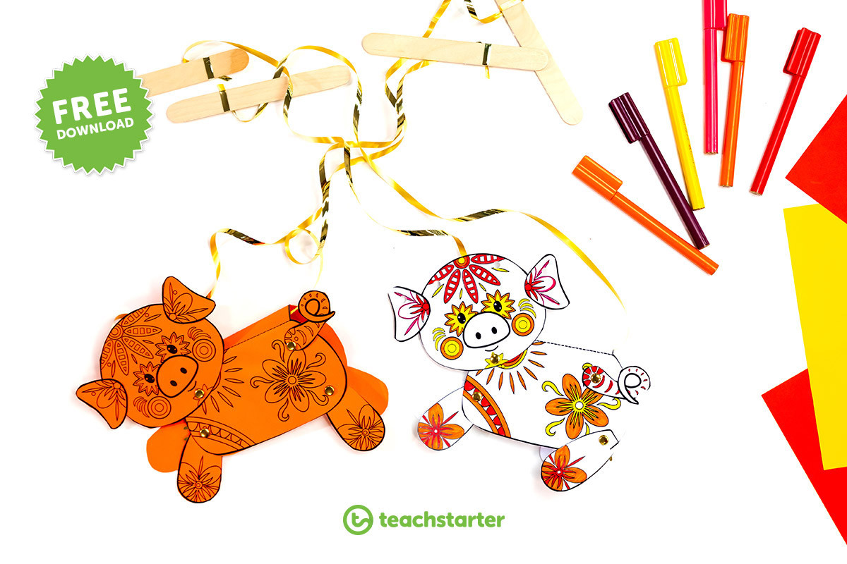 Lunar New Year Crafts
 Free Lunar New Year Craft Activity Year of the Pig