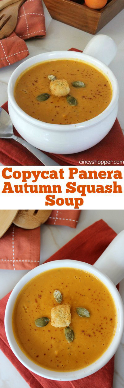 Mcalister's Autumn Squash Soup Recipe
 Copycat Panera Autumn Squash Soup Recipe CincyShopper