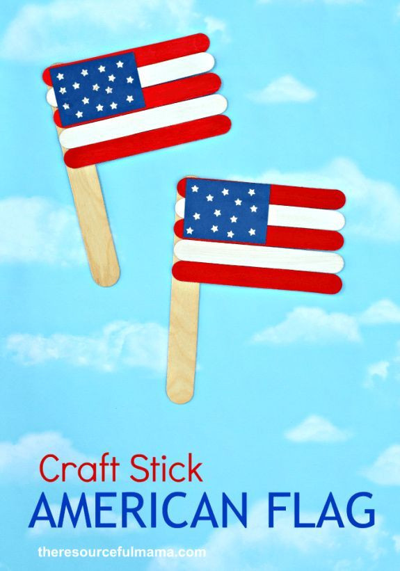 Memorial Day Art And Craft
 Patriotic Craft Stick American Flag Craft