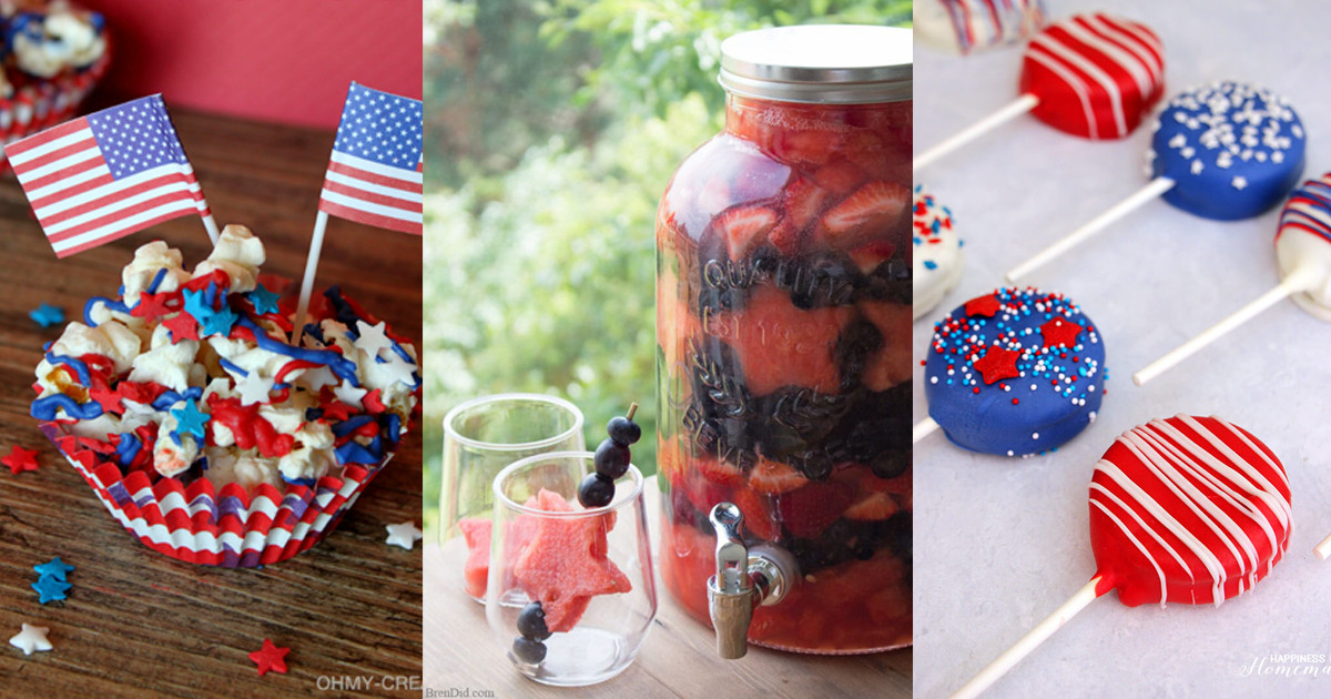 Memorial Day Party Food
 Memorial Day party food recipes in festive red white and blue