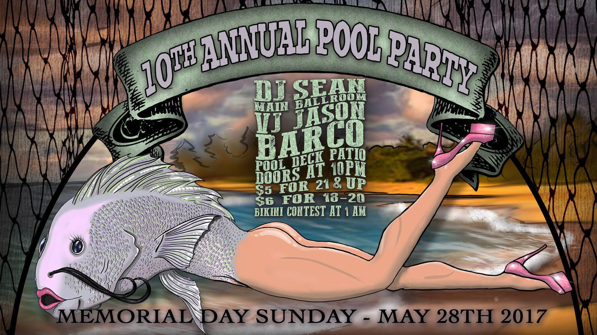 Memorial Day Pool Party
 10th Annual Memorial DAY POOL PARTY – Sunday May 28