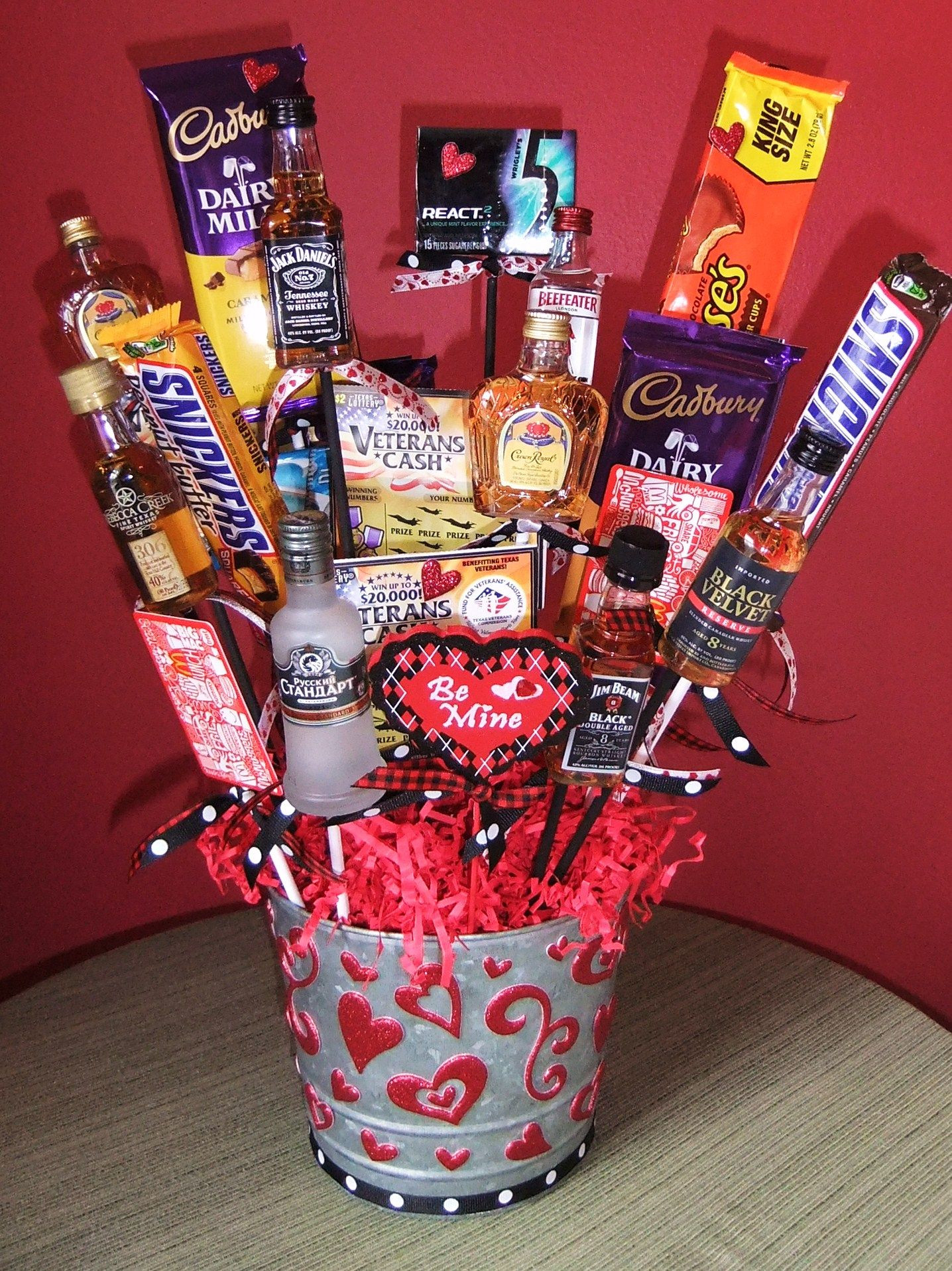 Mens Valentines Day Gifts Ideas
 Valentine s Day man bouquet liquor chocolate t
