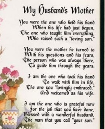 Mother In Law Quotes For Mothers Day
 Sweet Mother In Law Quotes QuotesGram