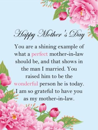 Mother In Law Quotes For Mothers Day
 Happy mothers day mother in law life Even though it is by