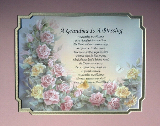 Mother's Day Blessings Quotes
 A GRANDMA IS A BLESSING POEM PERSONALIZED BIRTHDAY