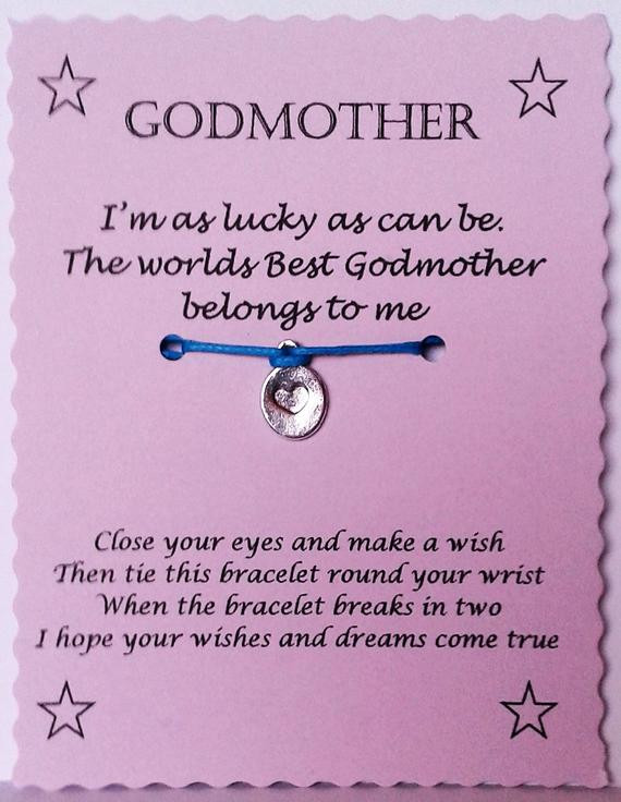 Mothers Day Gifts For Godmothers
 Godmother Gift Godmother Wish Bracelet Charm Bracelet