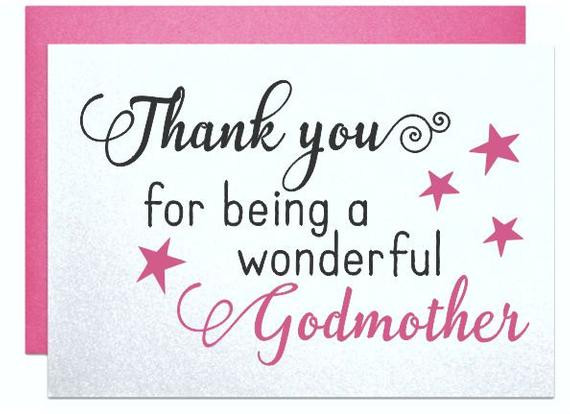 Mothers Day Gifts For Godmothers
 Card for godmother t note thank you for being a wonderful