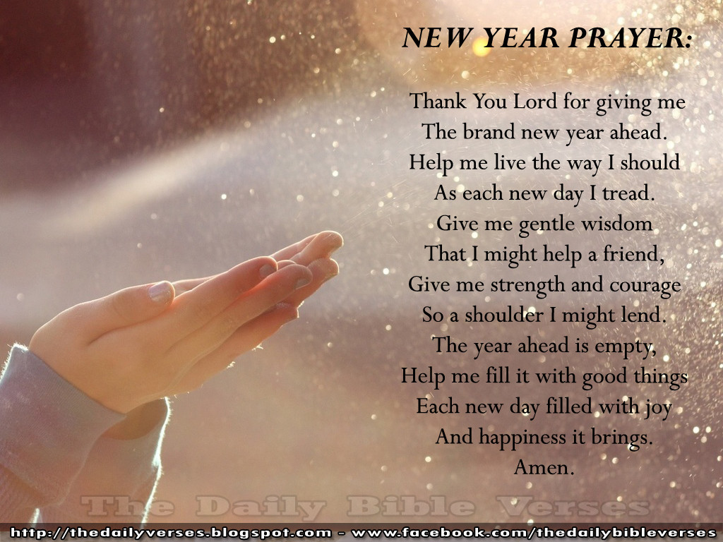 New Year Bible Quote
 Daily Bible Verses New Year Prayer