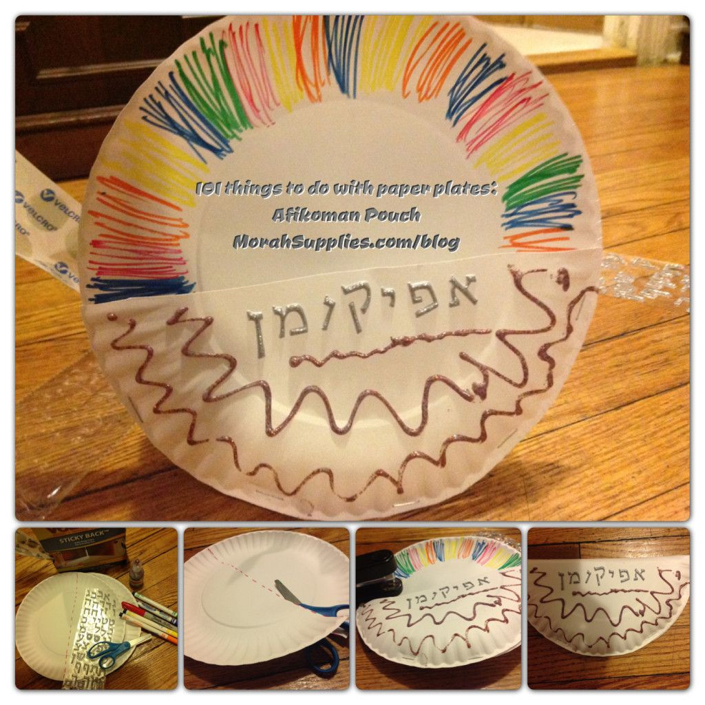 Passover Crafts For Preschoolers
 This easy Afikomen pouch is created from paper plates