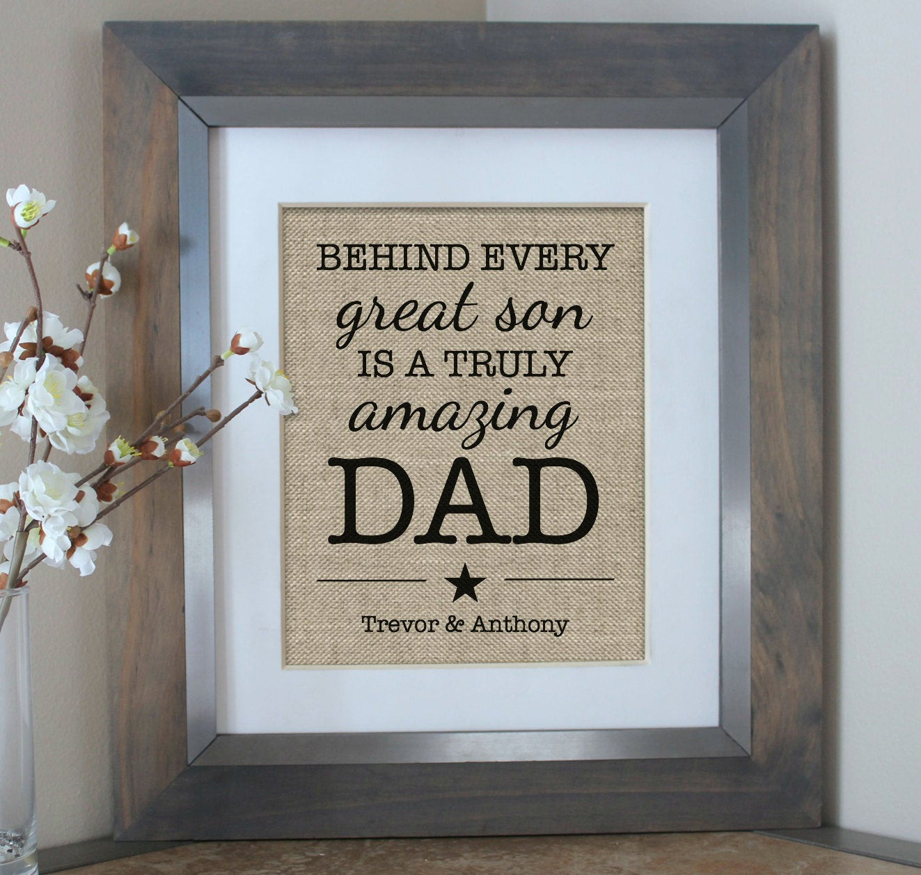 Personalized Fathers Day Gift
 Father s Day Gift from Son Personalized Gift by EmmaAndTheBean