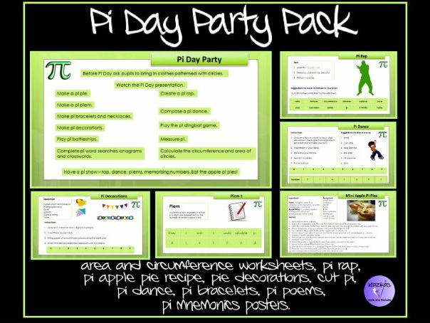 Pi Day Party Activities
 Pi Day Party Pack Jam Packed Full of Activities for Pi