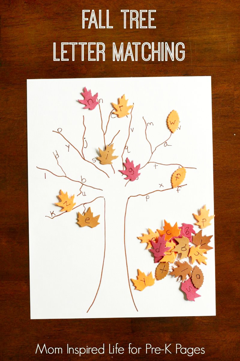 Prek Fall Activities
 Fall Tree Letter Matching