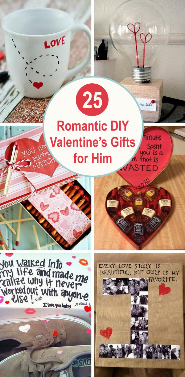 Romantic Gifts For Valentines Day
 25 Romantic DIY Valentine s Gifts for Him 2017