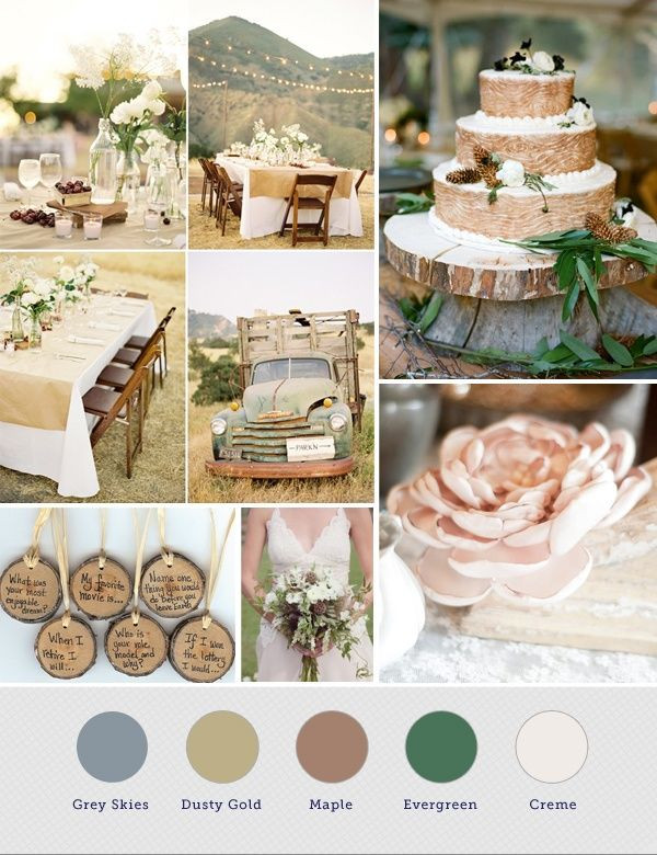 Rustic Wedding Ideas For Summer
 Rustic Wedding Color Palette