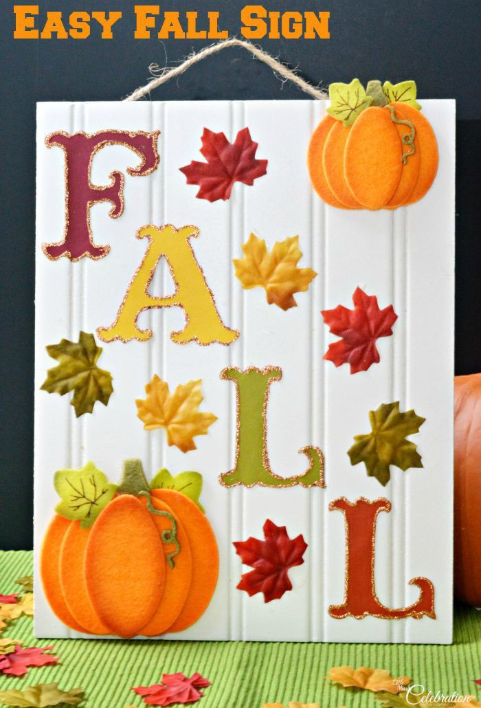 Simple Autumn Crafts To Make
 Easy Fall Sign