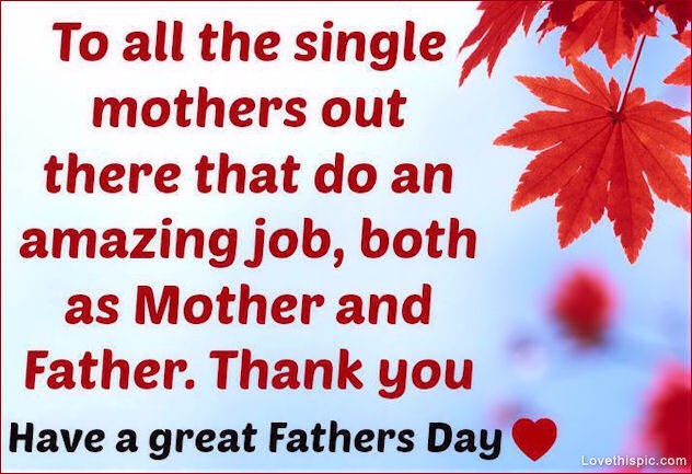 Single Mom Fathers Day Quotes
 Single Mothers s and for
