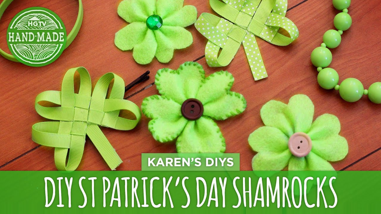 St Patrick's Day Decorations Diy
 DIY Easy St Patrick s Day Shamrocks HGTV Handmade