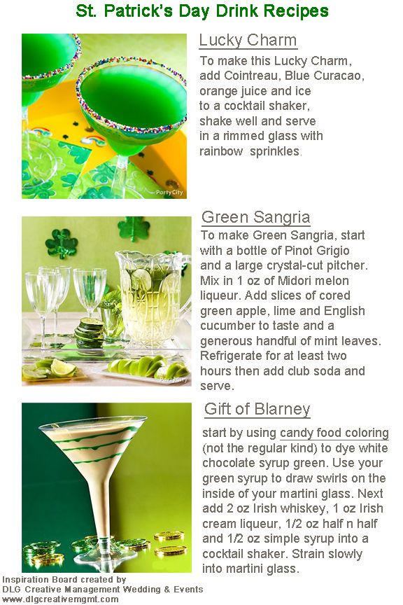 St Patrick's Day Drink Ideas
 St Patrick s Day Drink Recipes