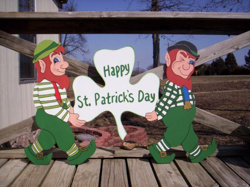 St. Patrick's Day Quotes
 LEPRECHAUN PAIR St Patrick s Day Yard Art Decoration