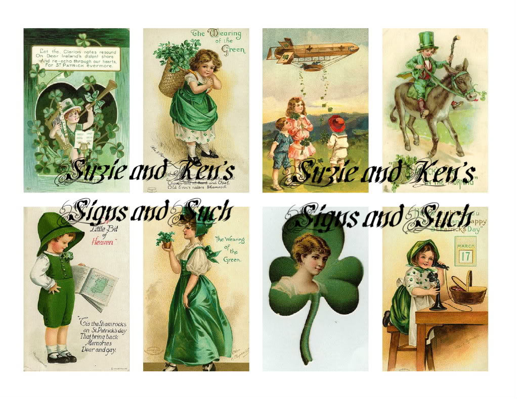 St. Patrick's Day Quotes
 Vintage St Patrick s Day Reproduction Stickers Ireland