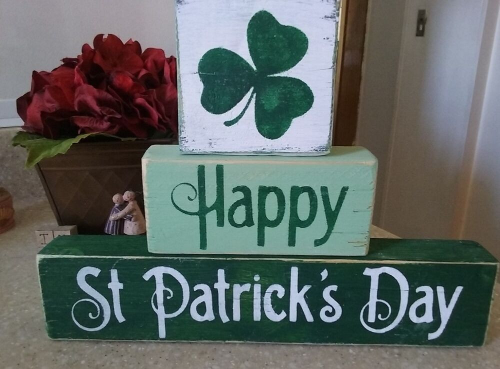 St. Patrick's Day Quotes
 Primitive Sign Happy St Patrick s Day Shamrock Wooden