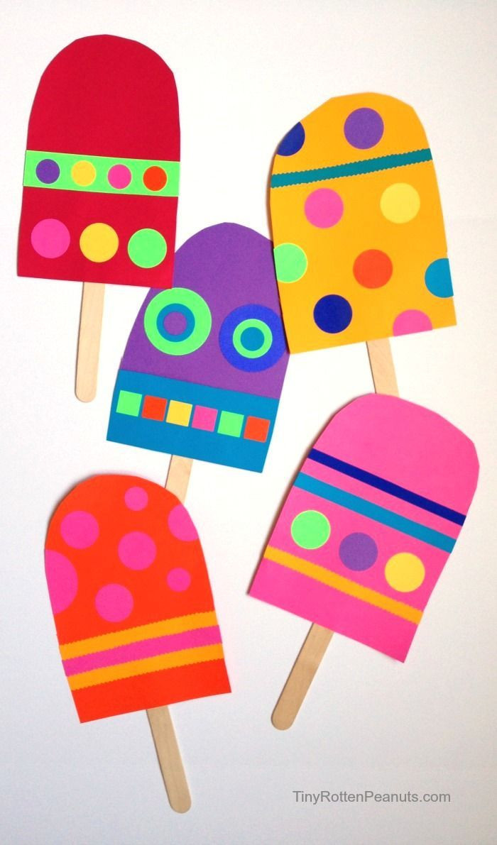Summer Art And Crafts For Preschoolers
 Giant Paper Popsicle Craft we love easy crafts that