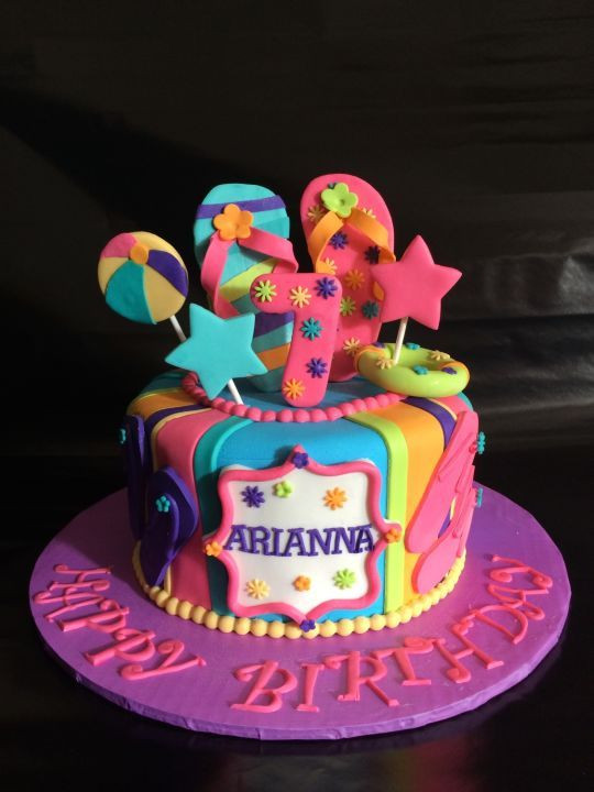 Summer Birthday Cake Ideas
 Pool party summer fun in the sun Birthday Cake Cake by