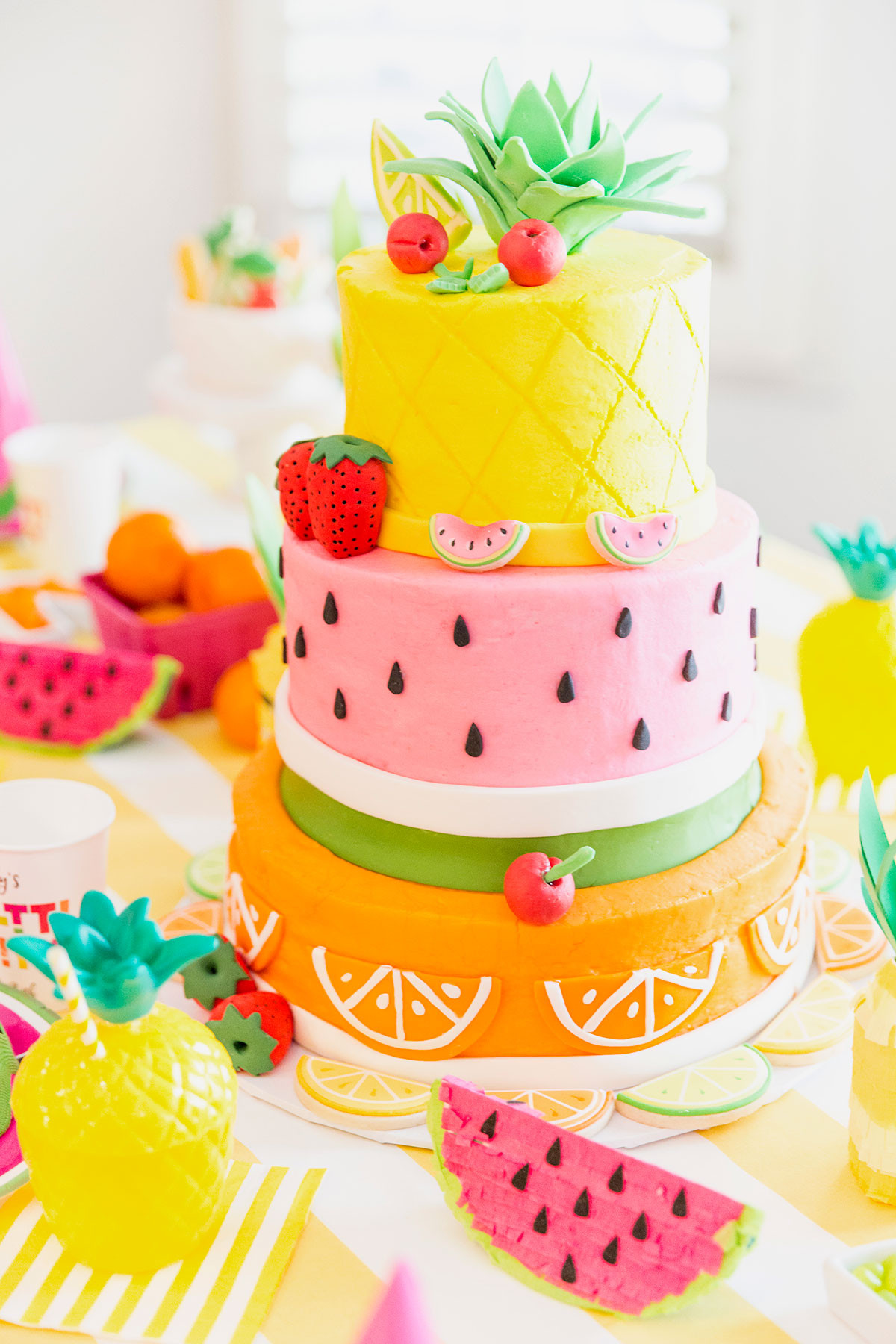 Summer Birthday Cake Ideas
 Two tti Fruity Birthday Party Blakely Turns 2