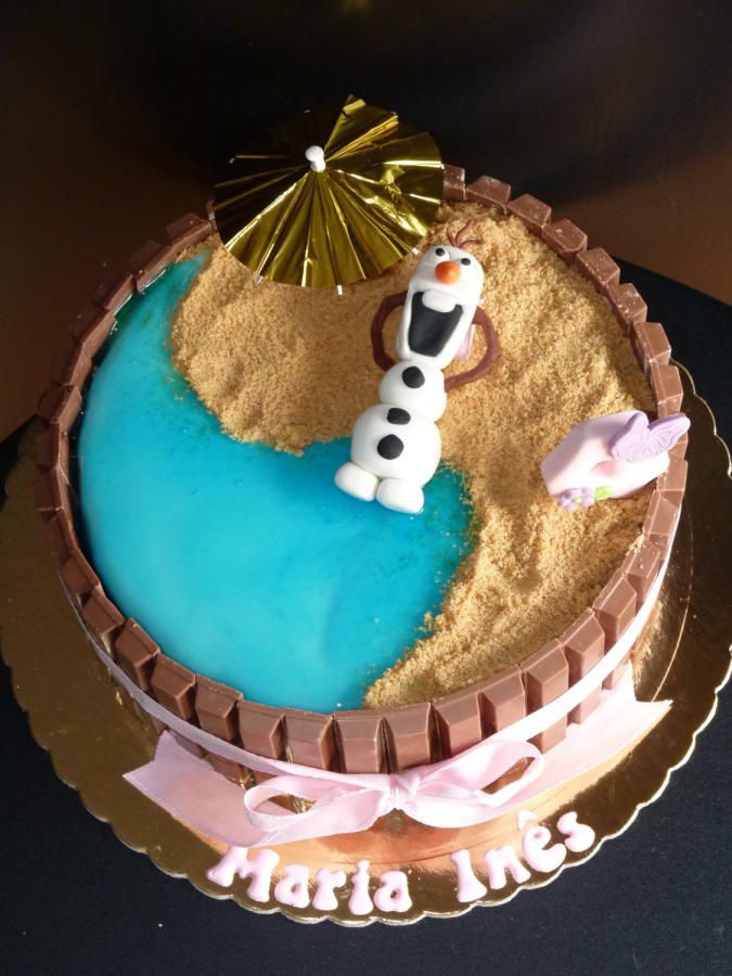 Summer Birthday Cake Ideas
 Olaf KitKat Cake in summer