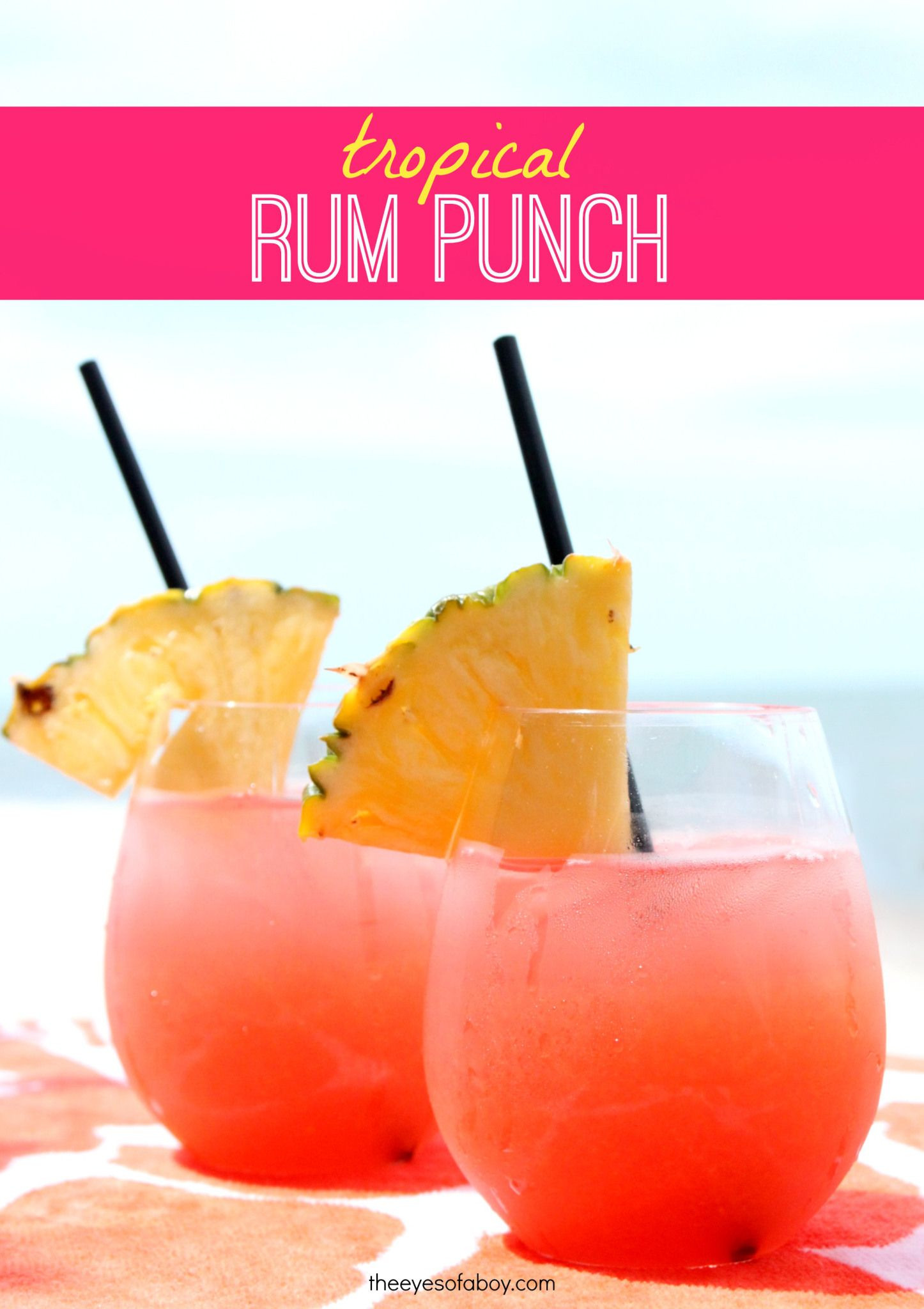 Summer Drinks Recipe
 tropical Rum Punch recipe drink for summer in 2019