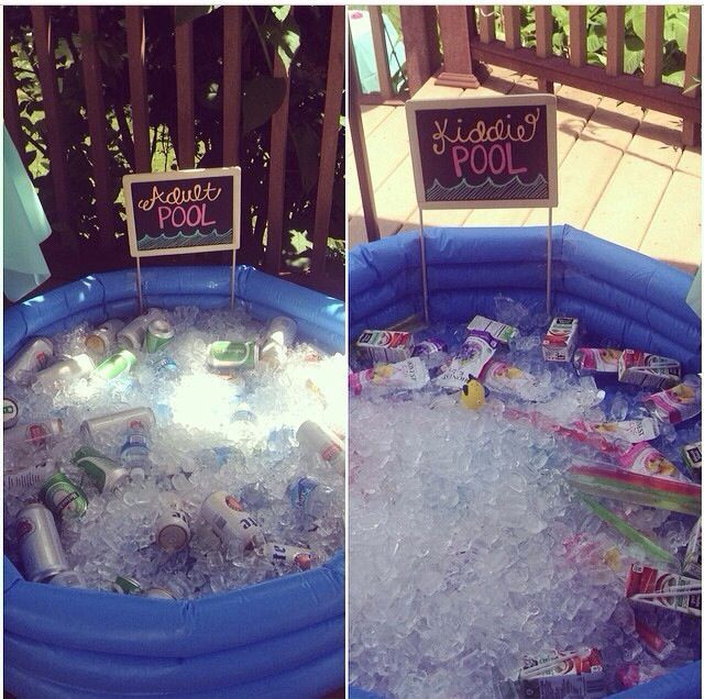 Summer Party Themes For Adults
 Kid pool and adult pool for summer parties
