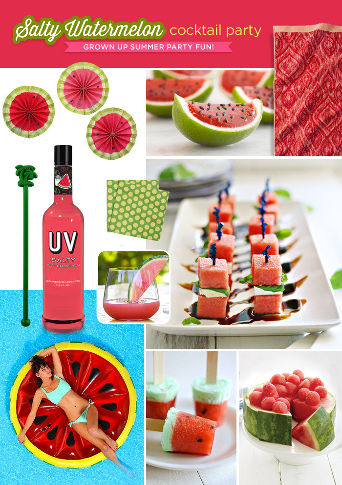 Summer Theme Party Ideas
 "Salty Watermelon" Summer Cocktail Party Theme Hostess