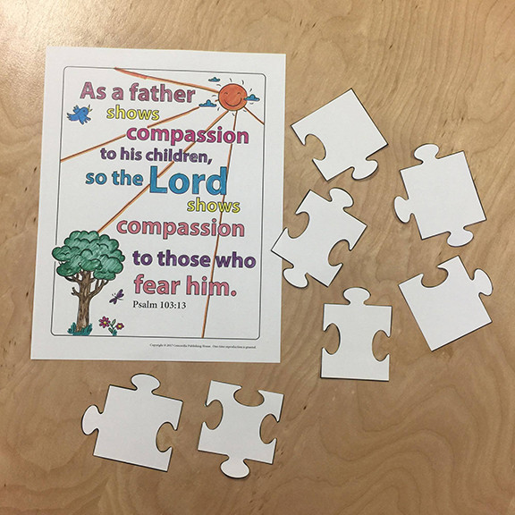 Sunday School Mother's Day Craft
 verse puzzle 2 Sunday School Matters