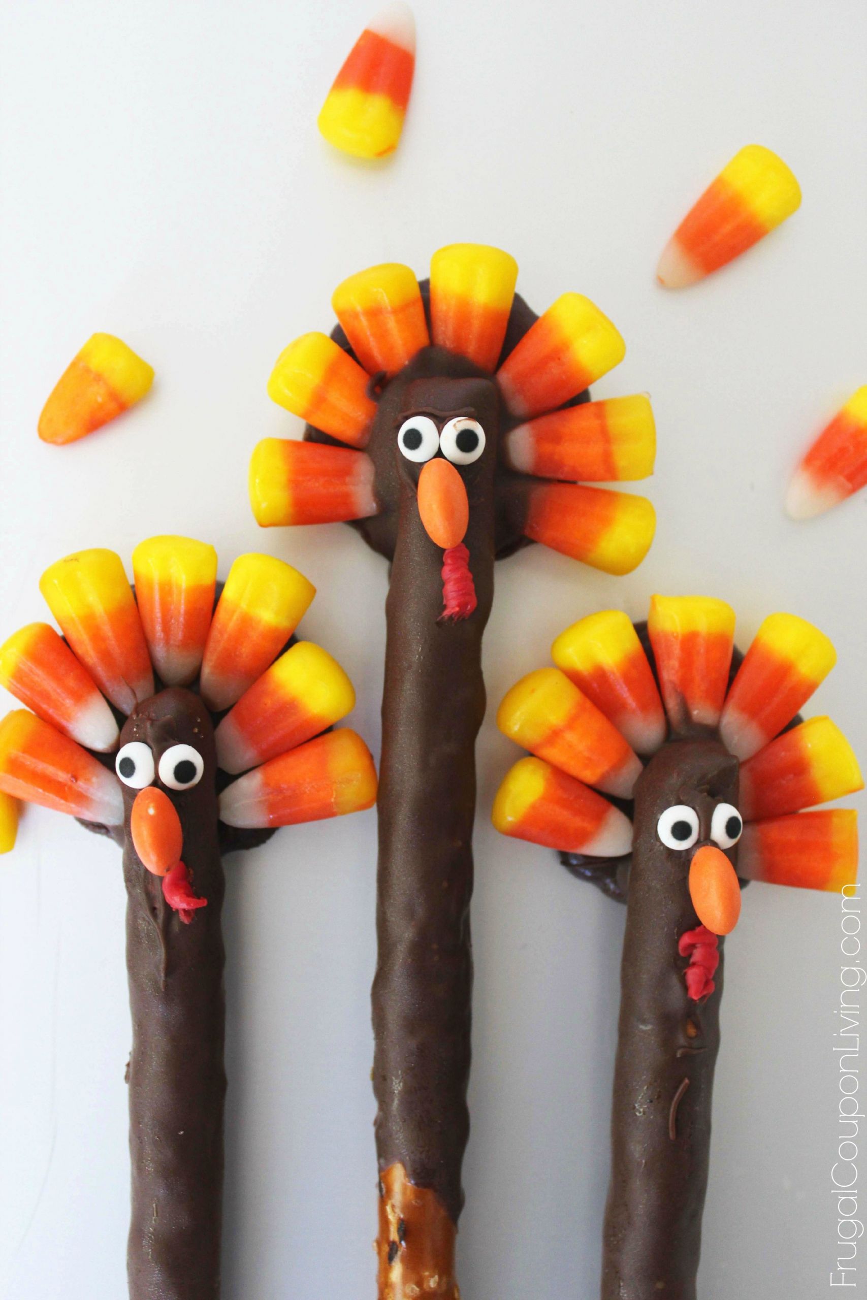 Thanksgiving Crafts
 Turkey Pretzels Thanksgiving Kids Food Craft