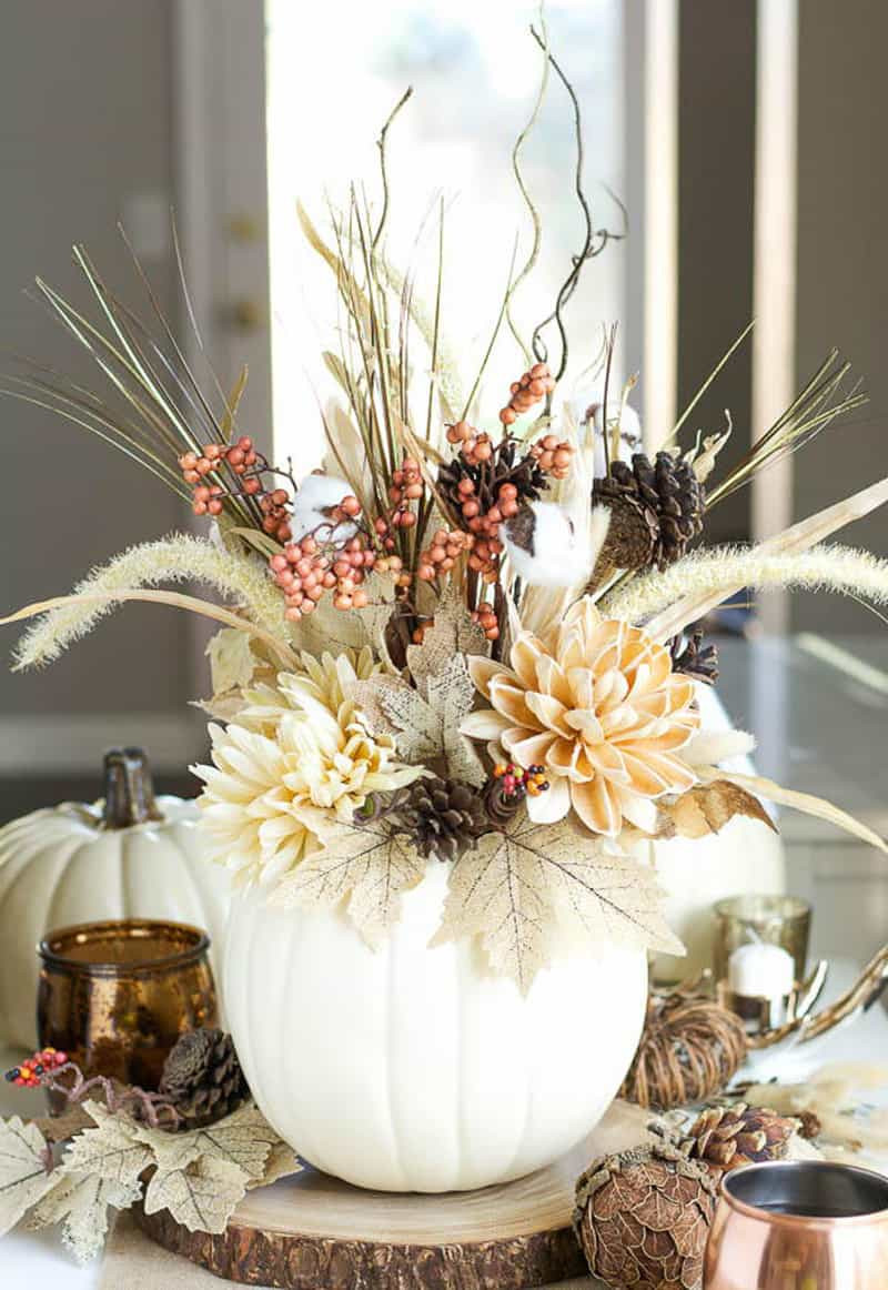 Thanksgiving Decoration Ideas Pinterest
 30 Charming White Pumpkin Fall Decorations for A Festive