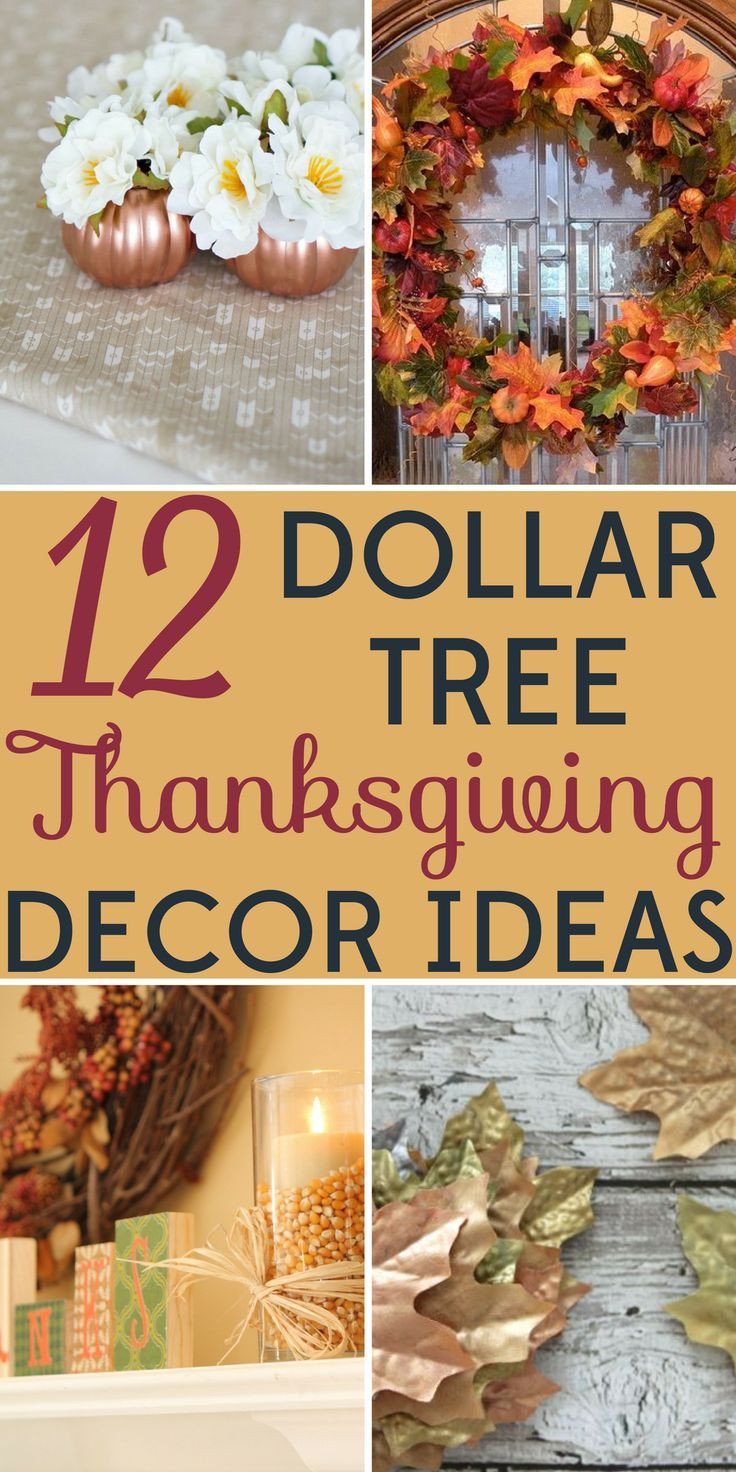 Thanksgiving Decoration Ideas Pinterest
 Decorating on a Bud 12 Dollar Tree Thanksgiving Decor