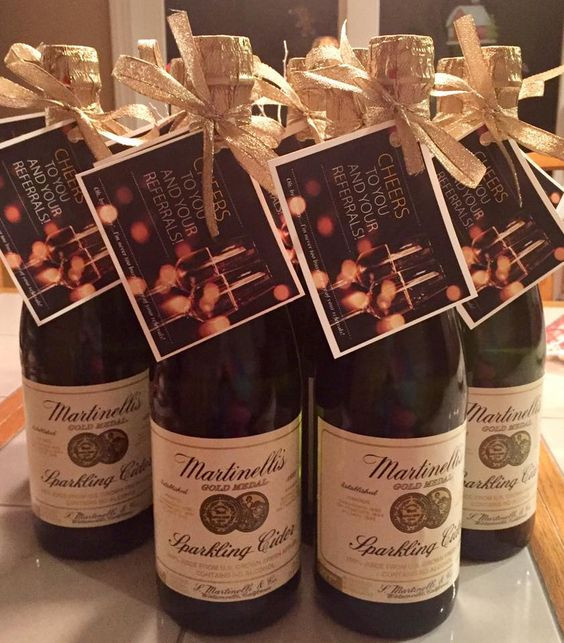Thanksgiving Gifts For Clients
 "Cheers to you and your referrals " popbys realtor ts