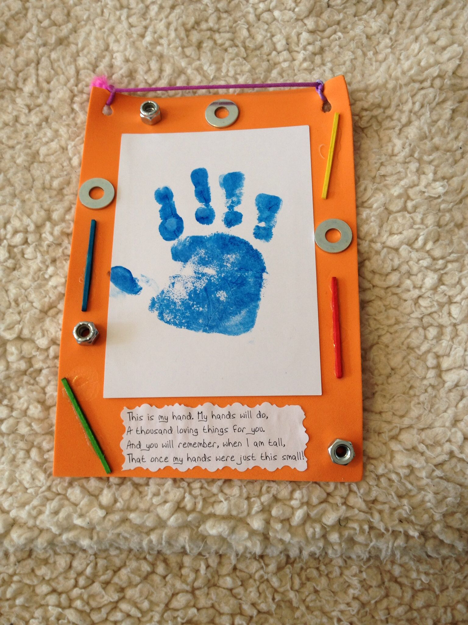 Toddler Fathers Day Craft
 Father s Day toddler craft made with a foam frame painted