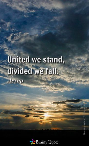 Together We Stand Divided We Fall Quote
 241 best images about Strong To her on Pinterest