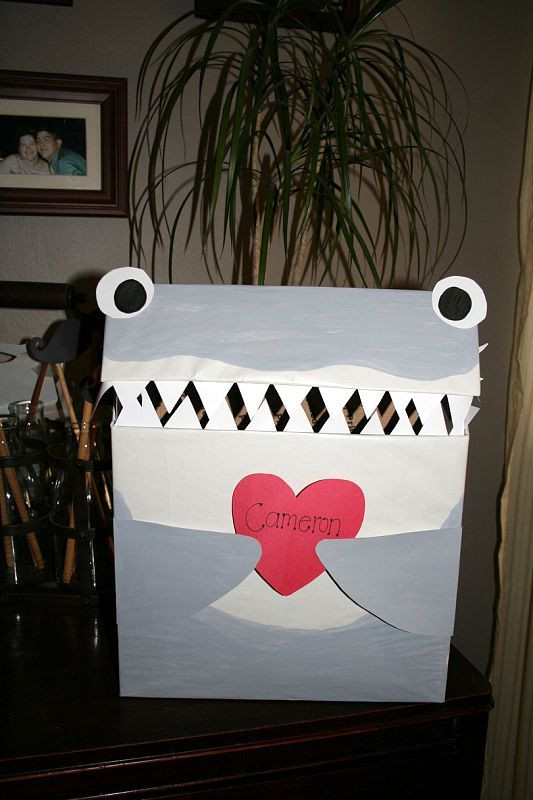 Valentines Day Card Box Ideas
 Valentine s Day Box Shark Style to hold the valentine s