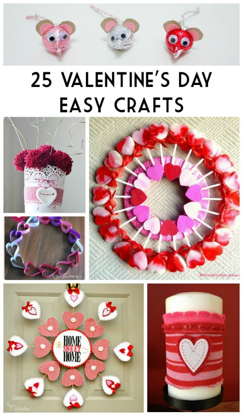 Valentines Day Craft Ideas
 25 Valentine s Day Easy Crafts BargainBriana