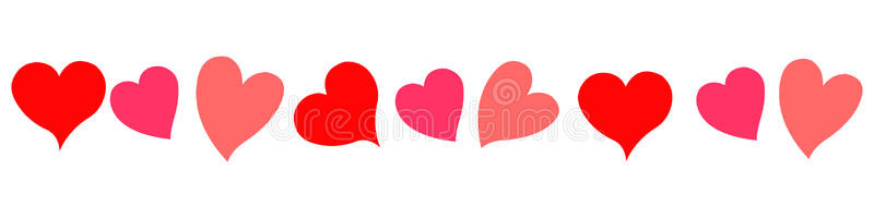 Valentines Day Design
 Red hearts stock vector Illustration of background pink