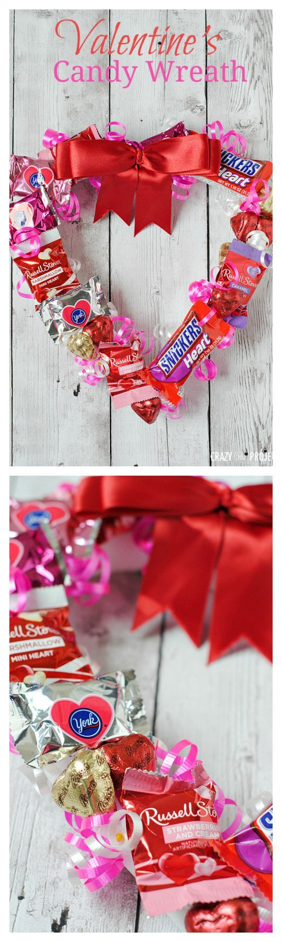 Valentines Day Gift Idea
 Valentine s Wreath Made From Candy
