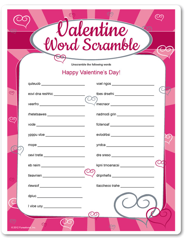 Valentines Day Party Games For Adults
 Christian Valentine Party Games