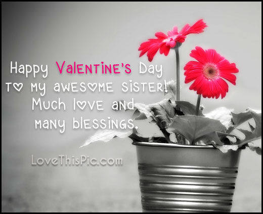 Valentines Day Quotes For Sister
 Happy Valentine s Day To My Awesome Sister